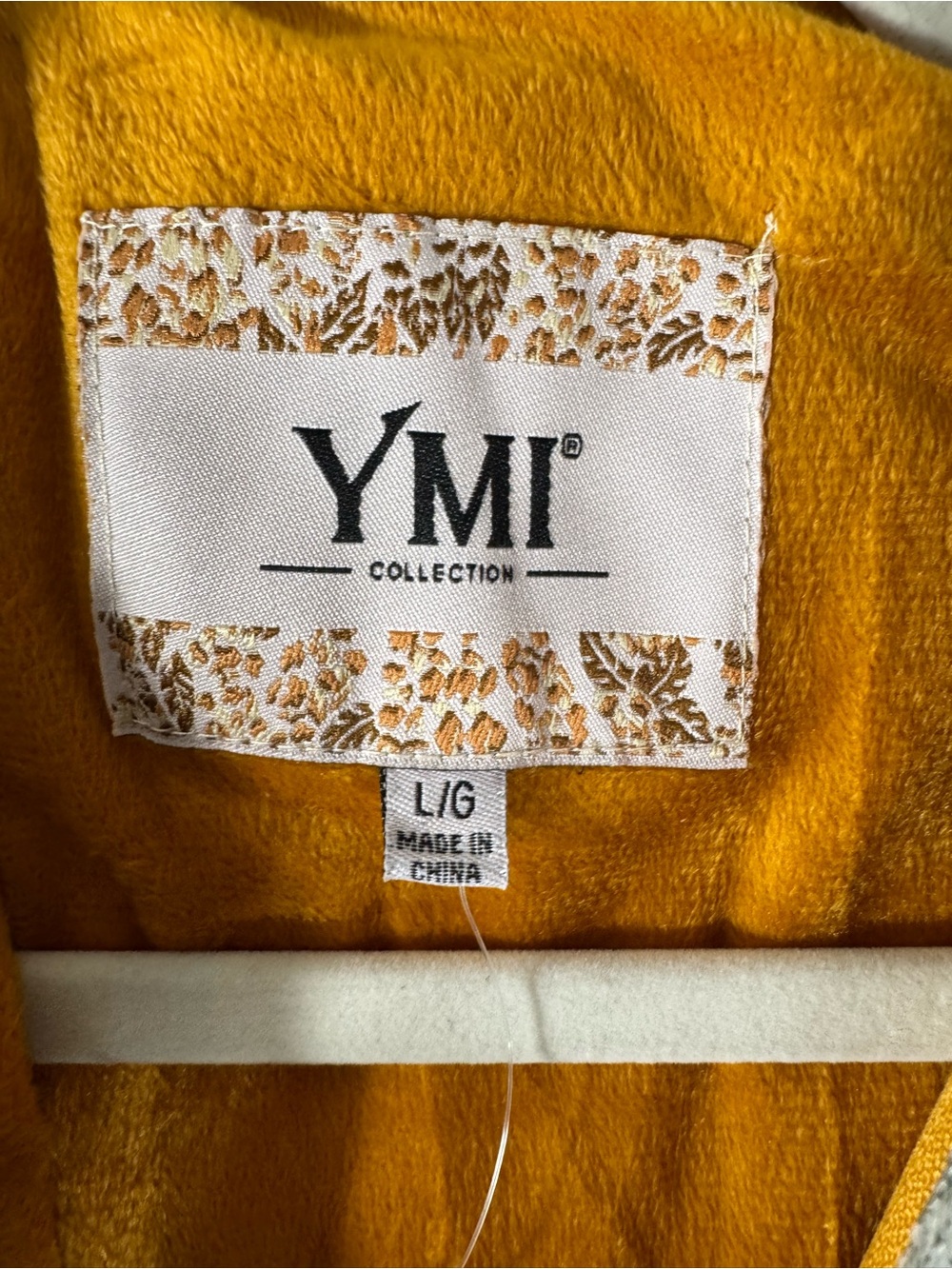 YMI women’s Mustard Puffer Jacket Zip Out gray Hoodie NWOT - Picture 9 of 12